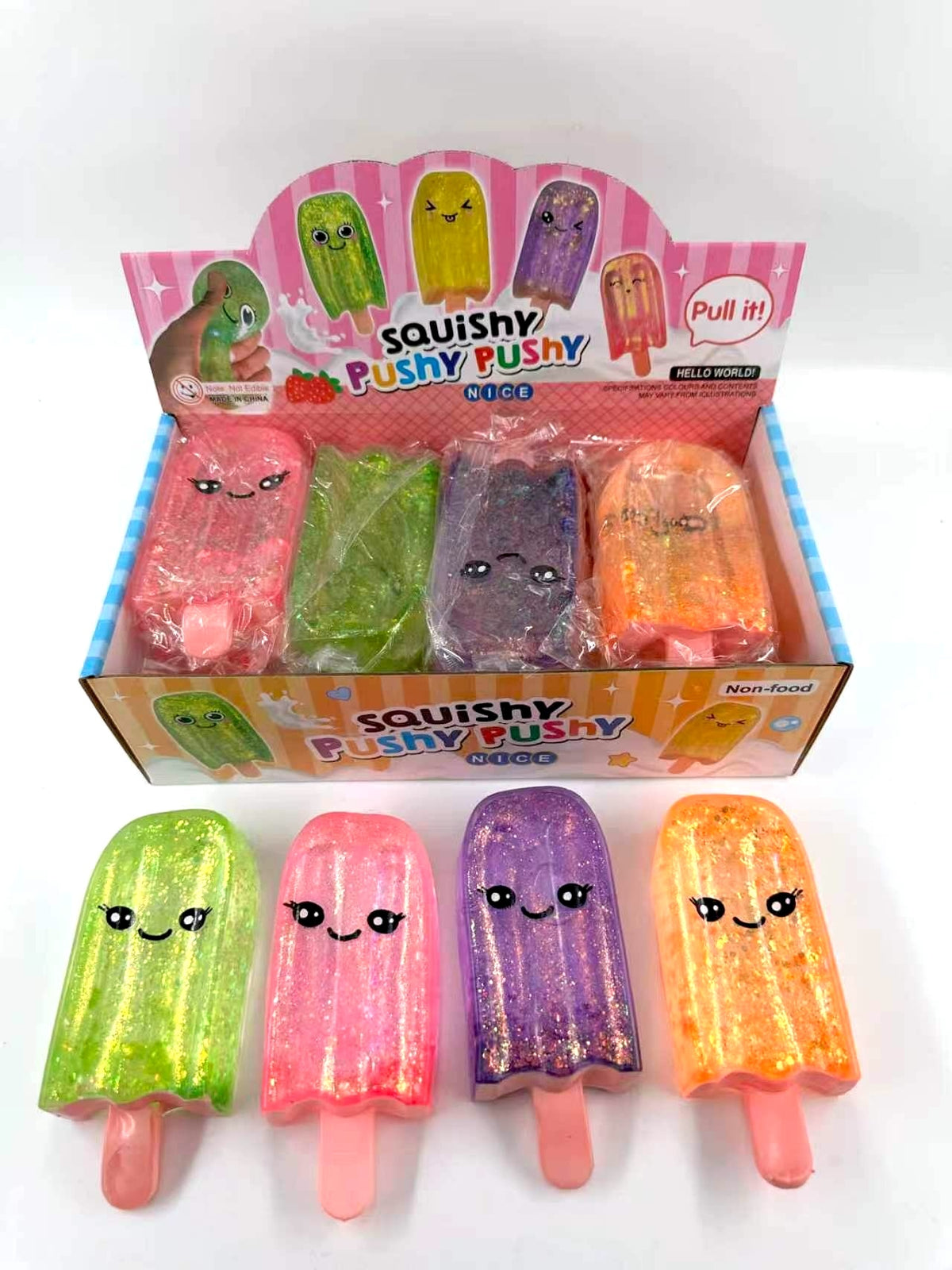 Popsicle Face Sugar Squishy Toy #CHSQ-POP (12PC)