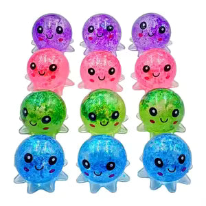 Glitter Octopus Squishy Toy #CHSQ003 (12PC)