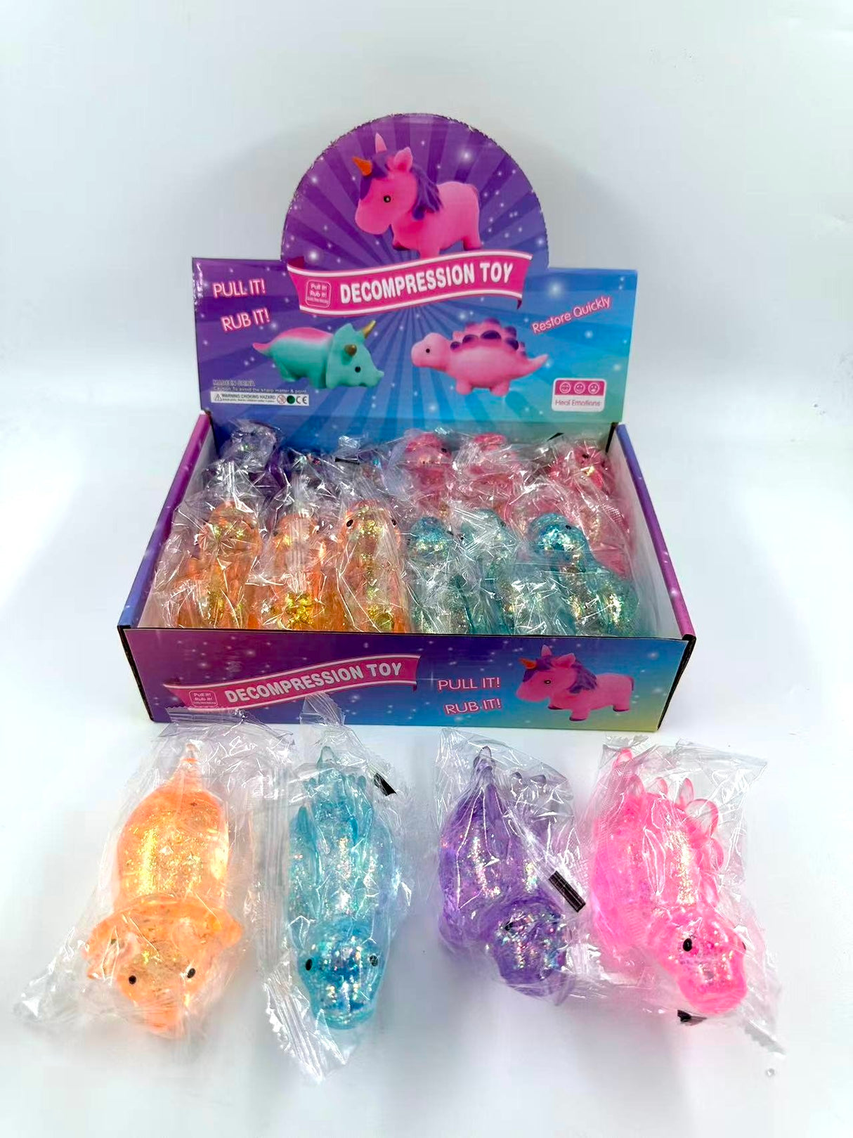Assorted Dinosaur Sugar Sugar Squishy Toy #CHSQSTR (12PC)