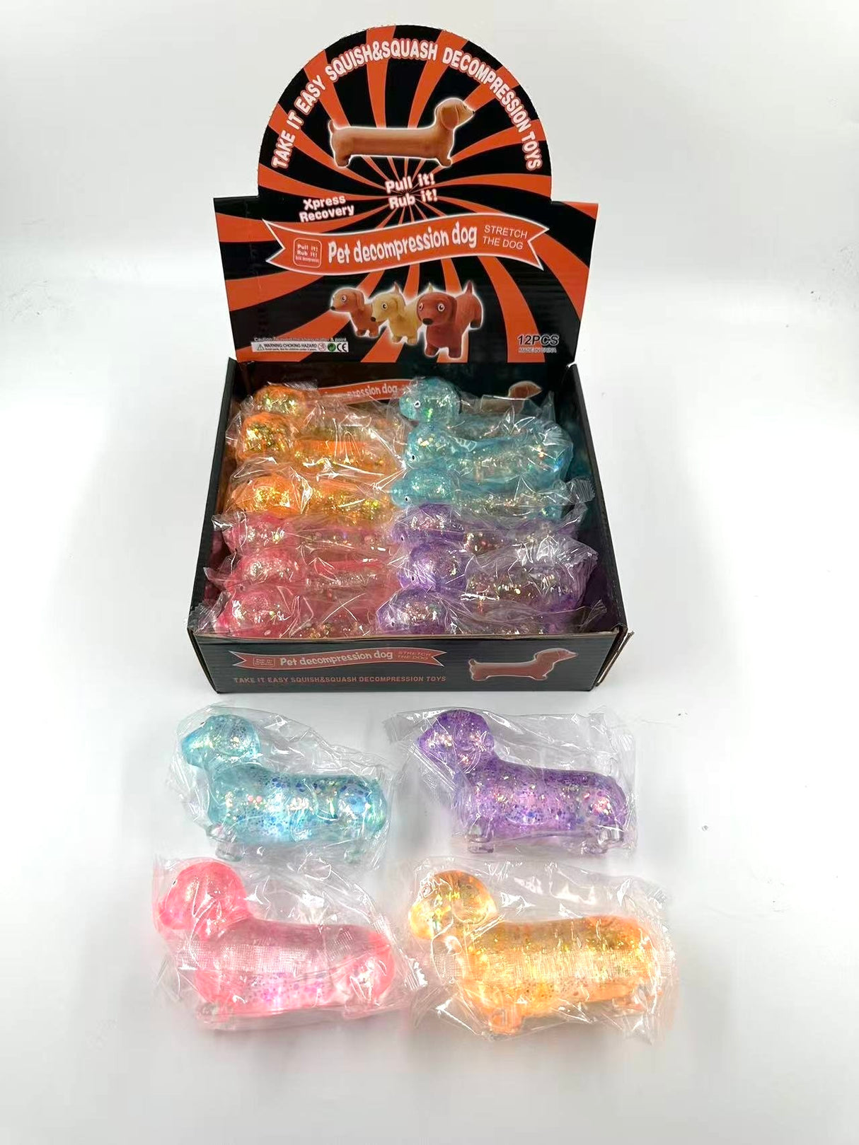 Weiner Dog Sugar Squishy Toy #CHSQWIE (12PC)