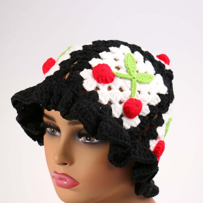 Fashion Cherry Ruffle Hat #CHYRUF01 (12PC)