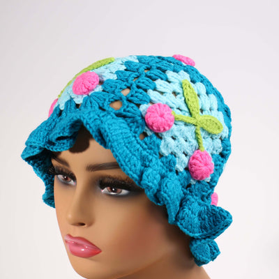 Fashion Cherry Ruffle Hat #CHYRUF01 (12PC)