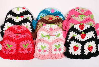Fashion Cherry Ruffle Hat #CHYRUF01 (12PC)