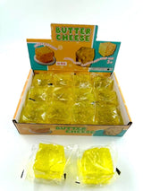Clear Cheese Cube Squishy Toy #CHZHV (12PC)