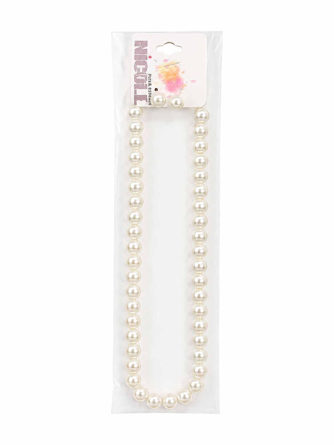 Fashion Medium Pearl Necklace Set #CK2043CR Cream (12PC)
