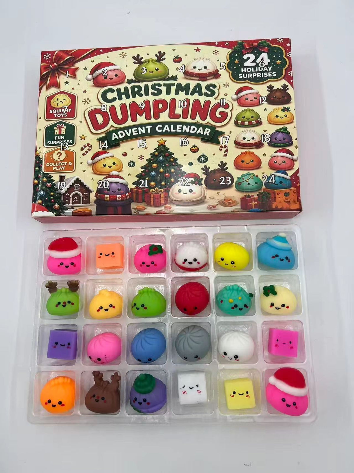 Christmas Advent Calendar Squishy Toy #CLND-CHR (1DISP/24PC)
