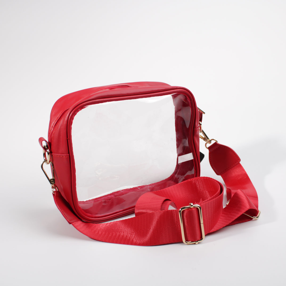 Fashion Premium Clear Bag #CLRBAG01-RD - Red (PC)