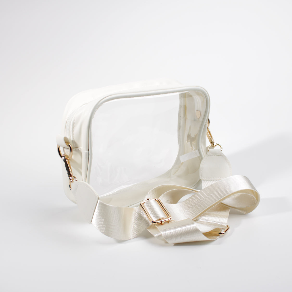 Fashion Premium Clear Bag #CLRBAG01-WH - White (PC)