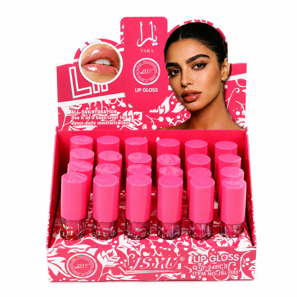Yara JSYU Hydrating Lipgloss #CMT4008 (24PC)