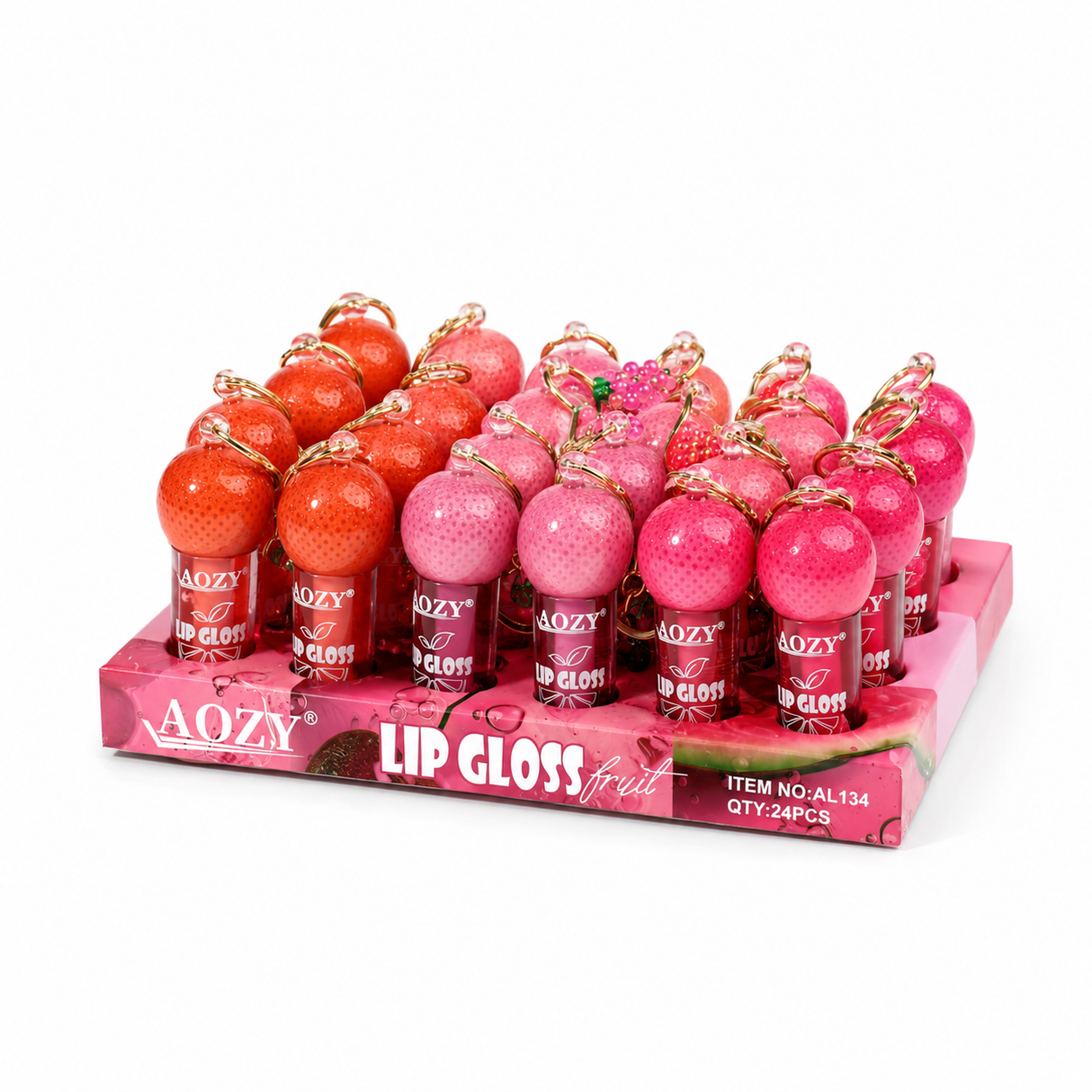 Aozy Fruit Lipgloss with Keychain #CMT4031 (24PC)