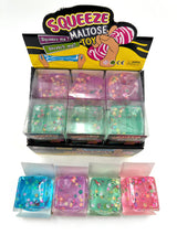Sprinkle Clear Cube Squish Toy #CUBE-CHM (12PC)