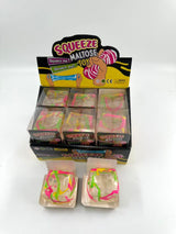 Splatter Paint Clear Cube Squishy Toy #CUBEPT (12PC)