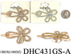 Fashion Flower Hairclips #DHC431GSA - Gold / Silver (12PC)