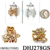 Fashion Mini Hairclips #DHJ278GS - Gold / Silver (12PC)