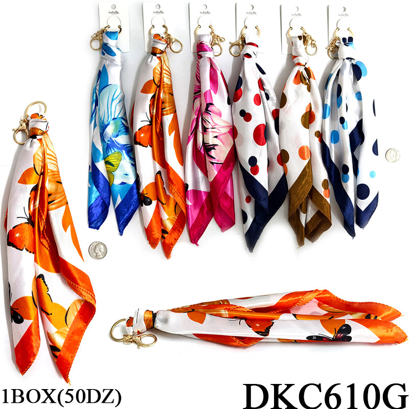 Fashion Design Keychain Scarf #DKC610G (12PC)