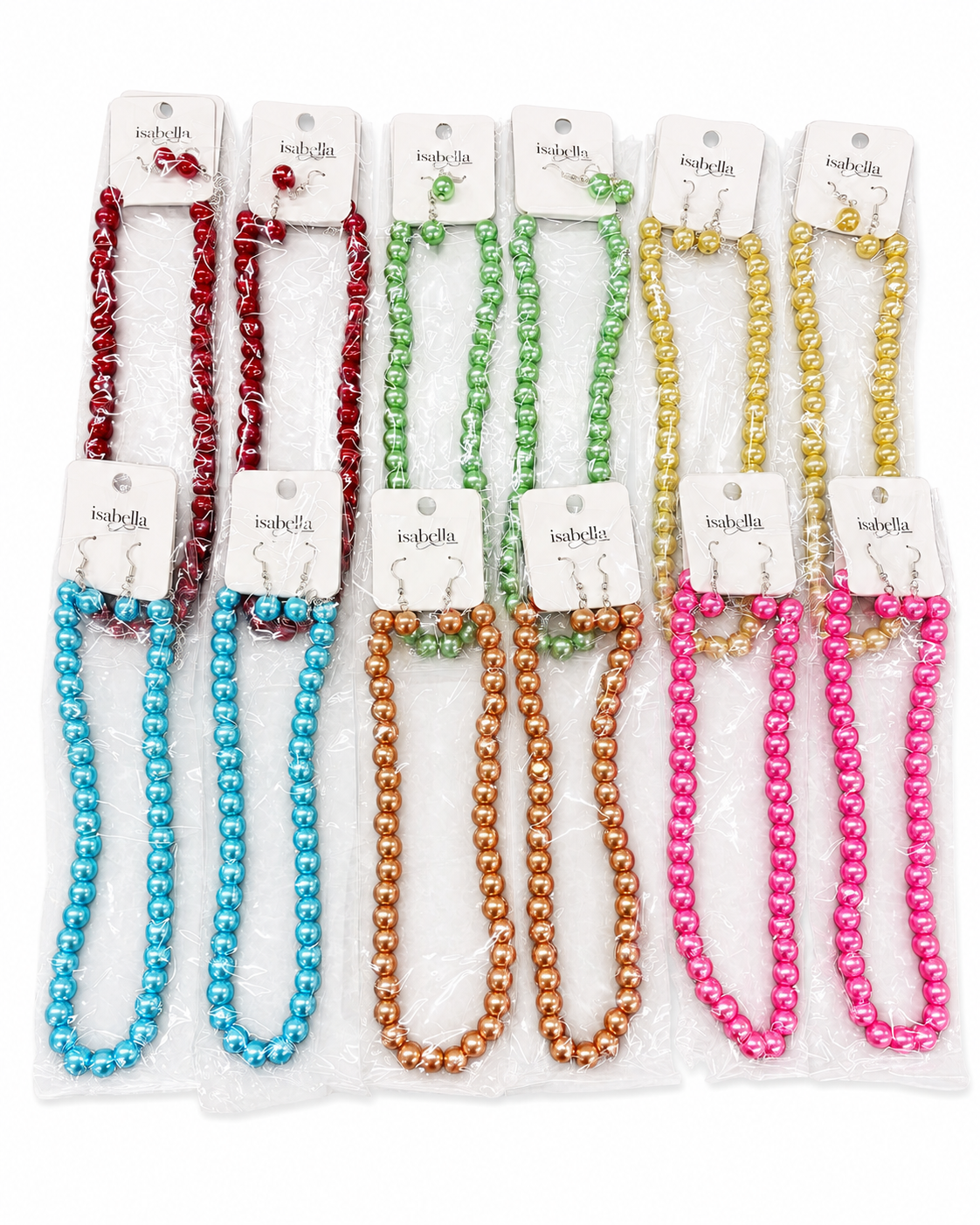 Fashion Medium Pearl Dozen Necklace #DNC889MX Assort (12PC)