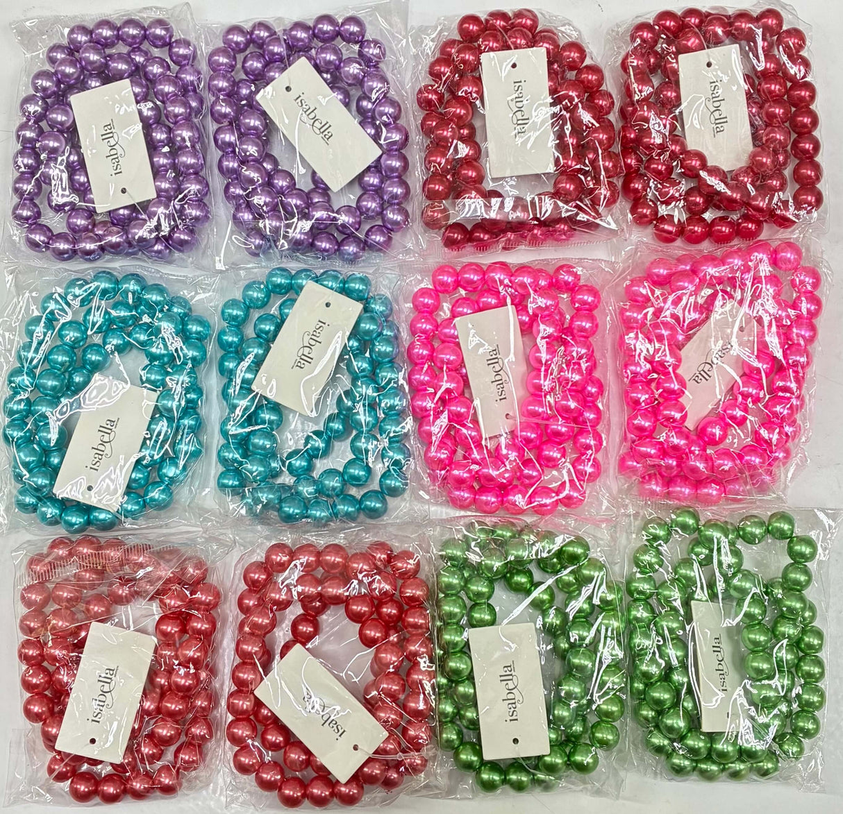 Fashion Medium Pearl Dozen Bracelet #DRC1053MX (12PC)
