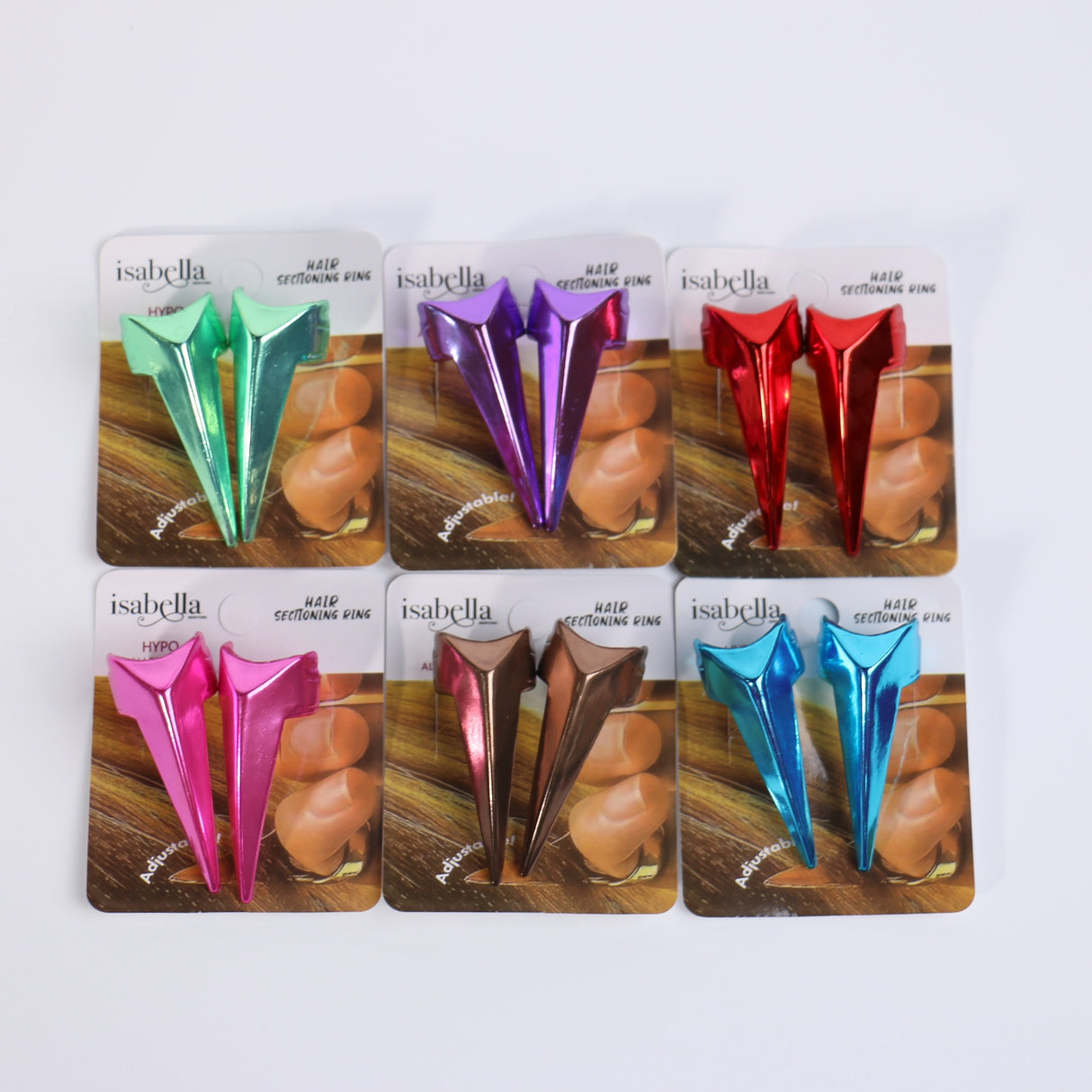 Hair Sectioning Ring - Multiple Colors (12PC)