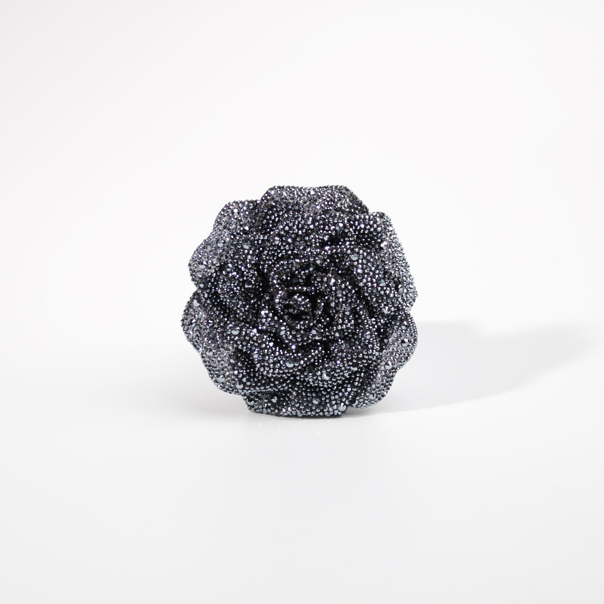 Fashion Bling Flower Brooch #DSBRC04-DS - Black (PC)