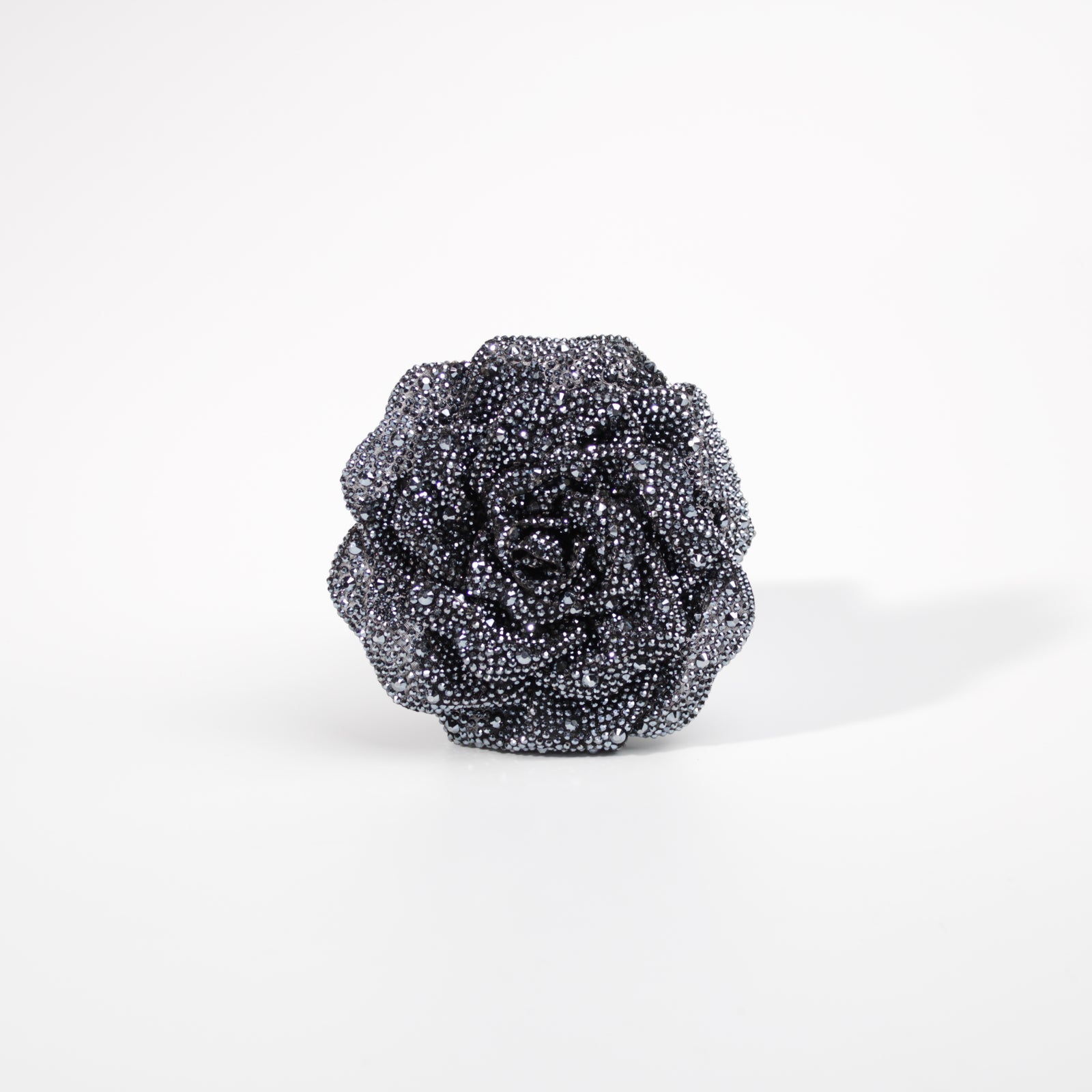 Fashion Bling Flower Brooch #DSBRC04-DS - Black (PC)