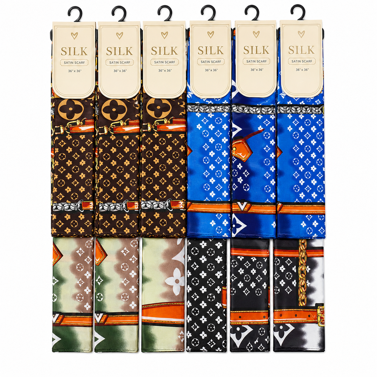 Fashion Designed Head Scarf #DSF9005 (12PC)