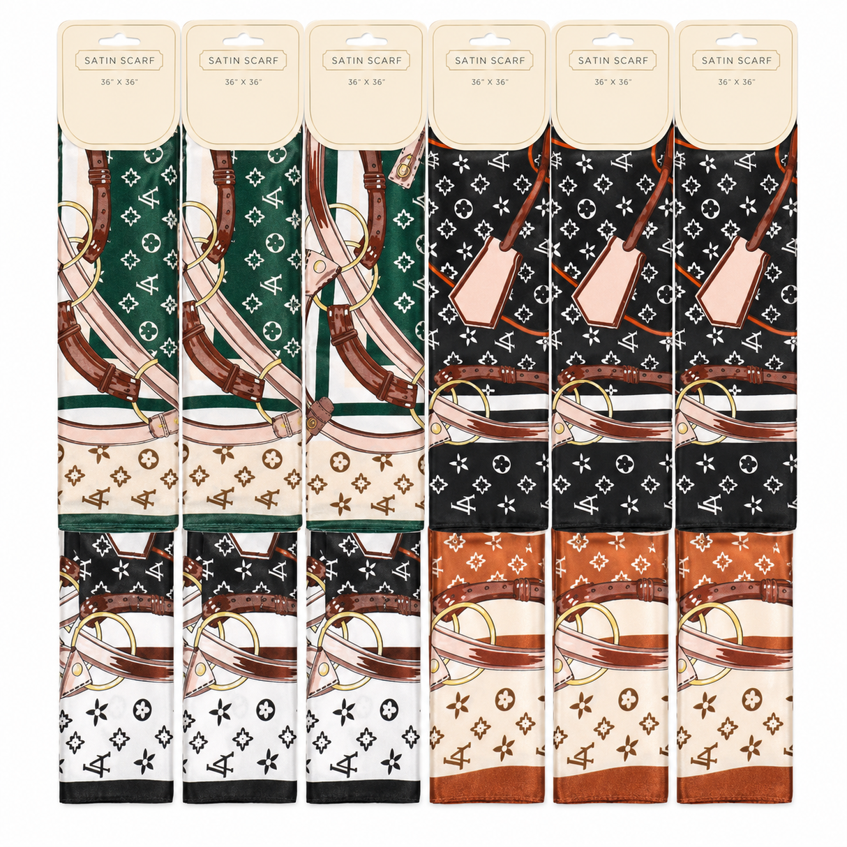 Fashion Designed Head Scarf #DSF9006 (12PC)
