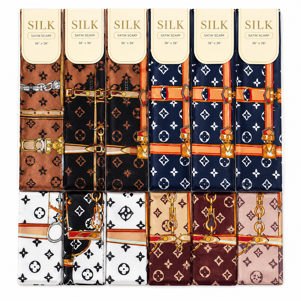 Fashion Designed Head Scarf #DSF9008 (12PC)