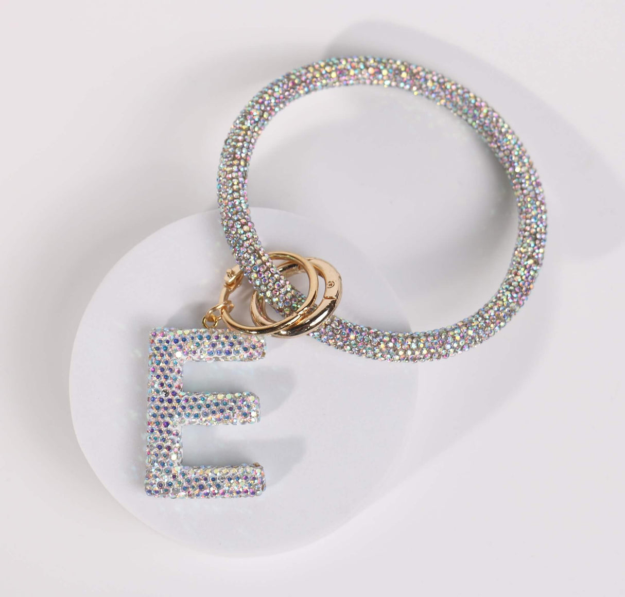 Fashion Wristlet Initial Keychain (PC)