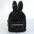 Fashion Rabbit Ear Backpack W/ Polka Dots #EBP1165BK - Black (PC)