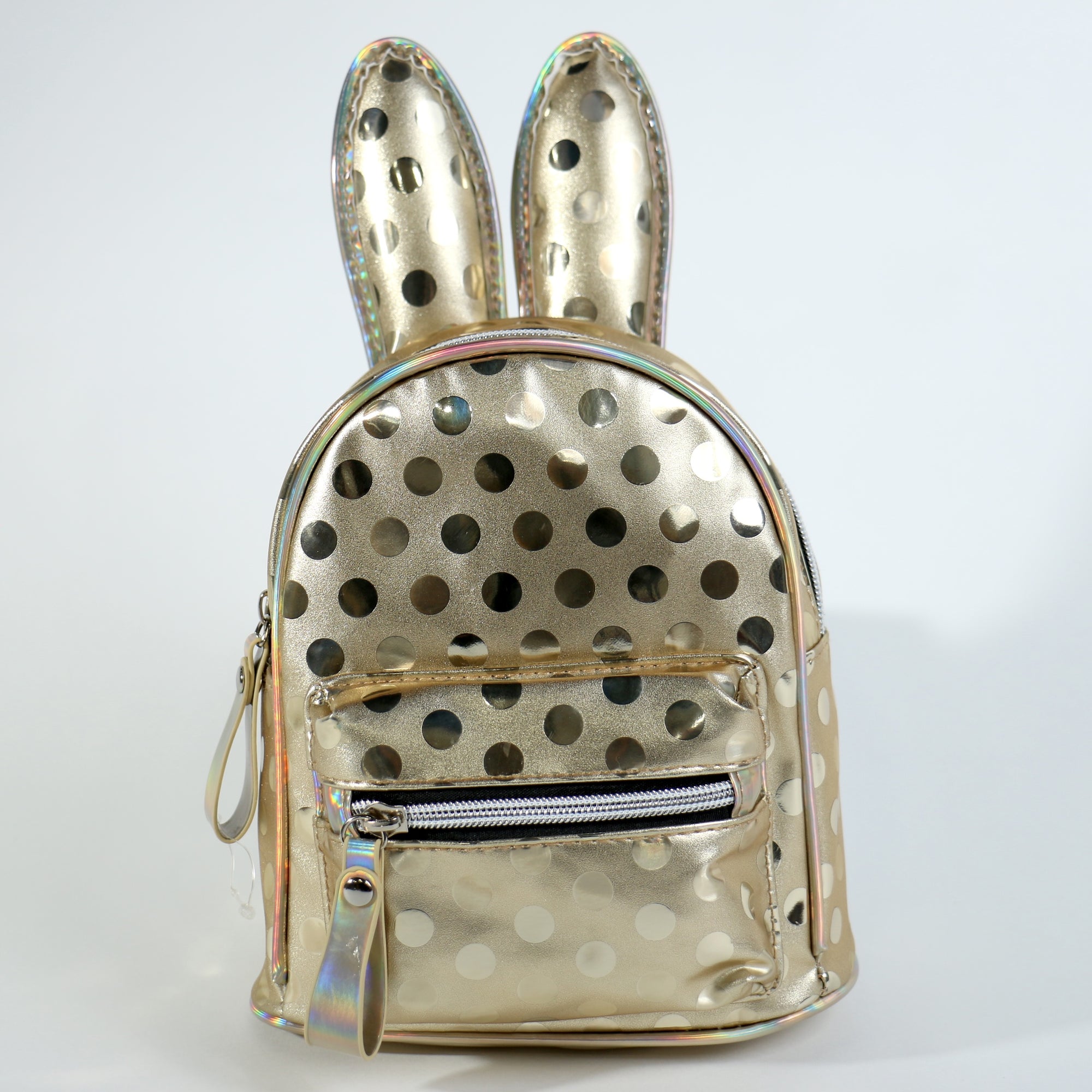 Fashion Rabbit Ear Backpack W/ Polka Dots #EBP1165GD - Gold (PC)