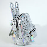 Fashion Rabbit Ear Backpack W/ Polka Dots #EBP1165SL - Silver (PC)