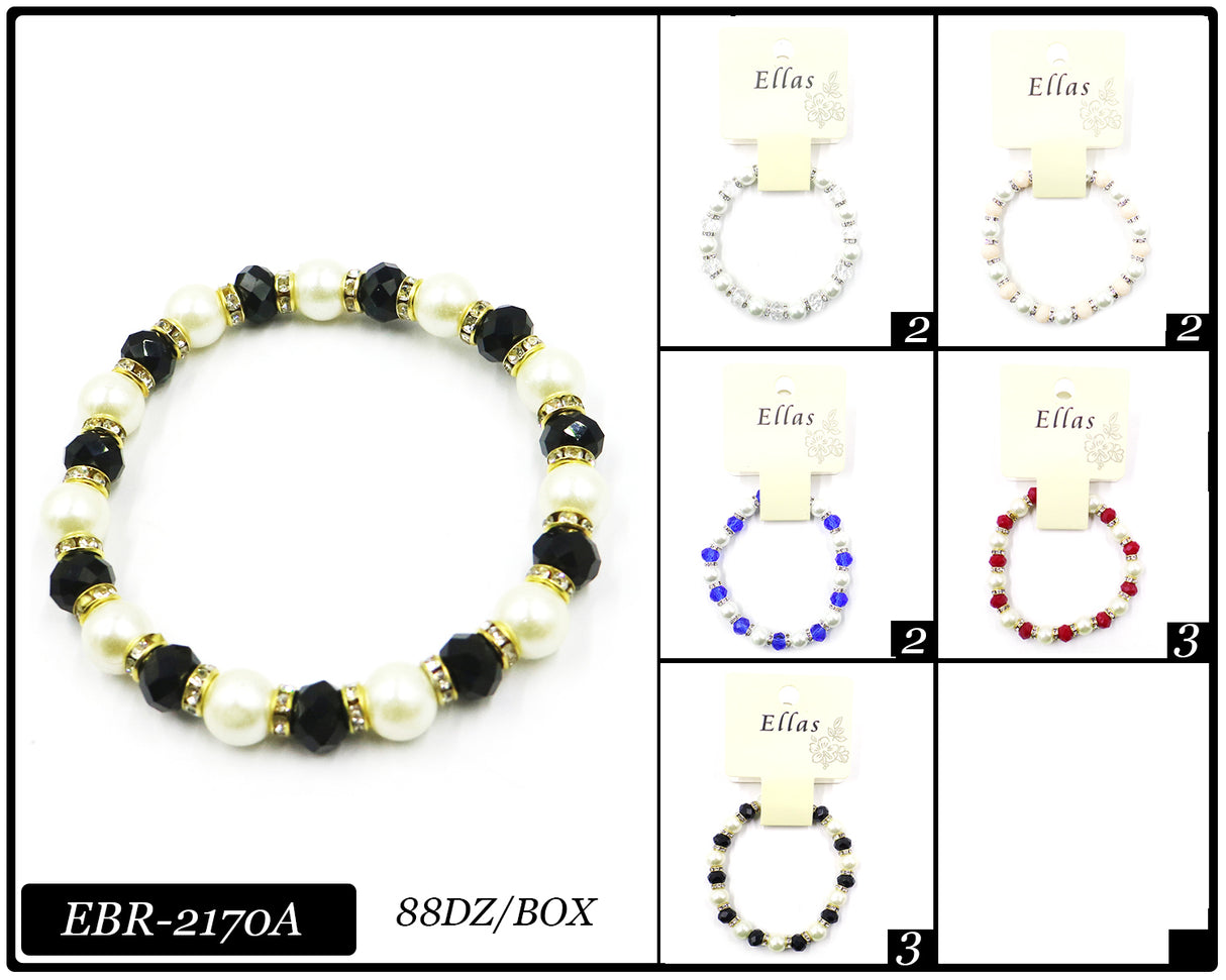 Design Pearl Bracelets by the Dozen #EBR2170A (12PC)