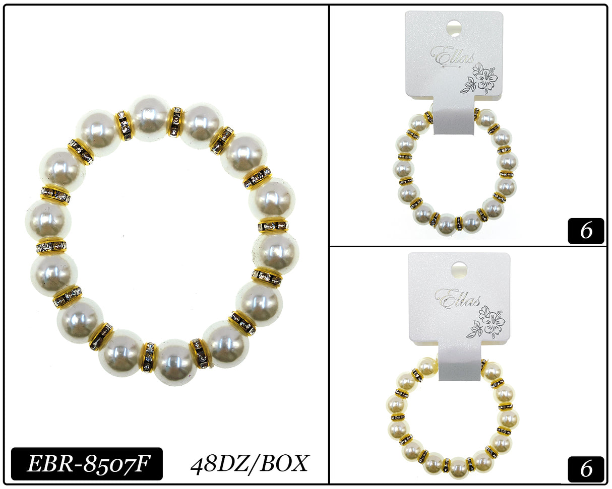 Design Pearl Bracelets by the Dozen #EBR8507F (12PC)