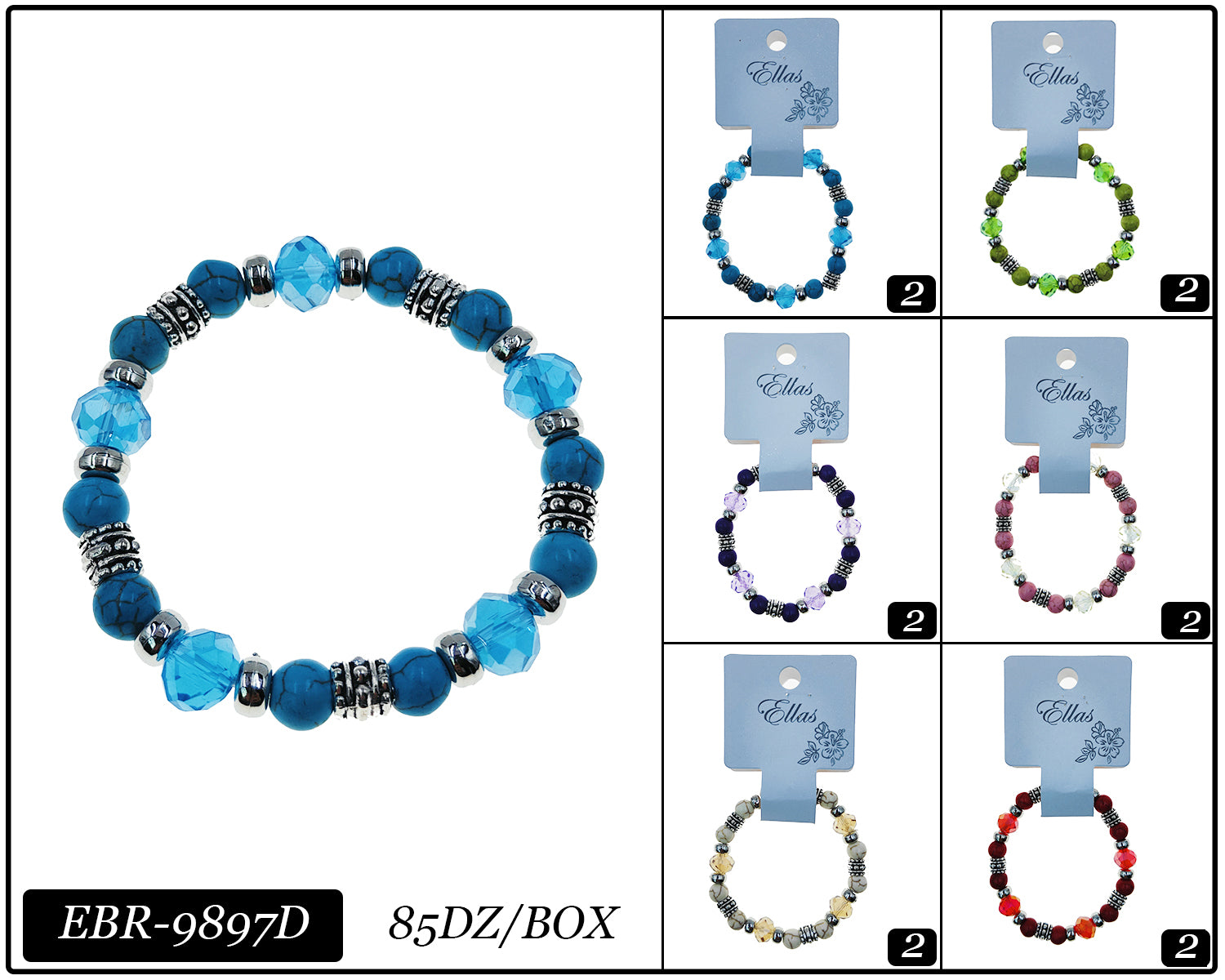 Design Bracelets by the Dozen #EBR9897D (12PC)