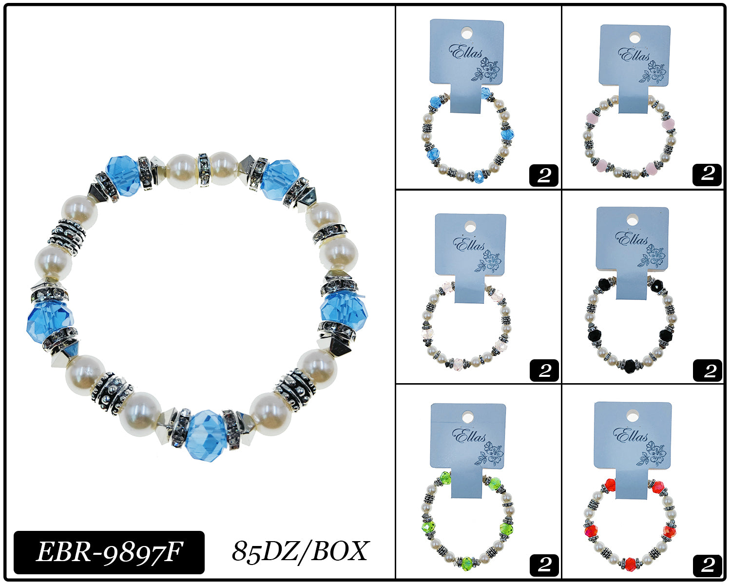 Design Bracelets by the Dozen #EBR9897F (12PC)