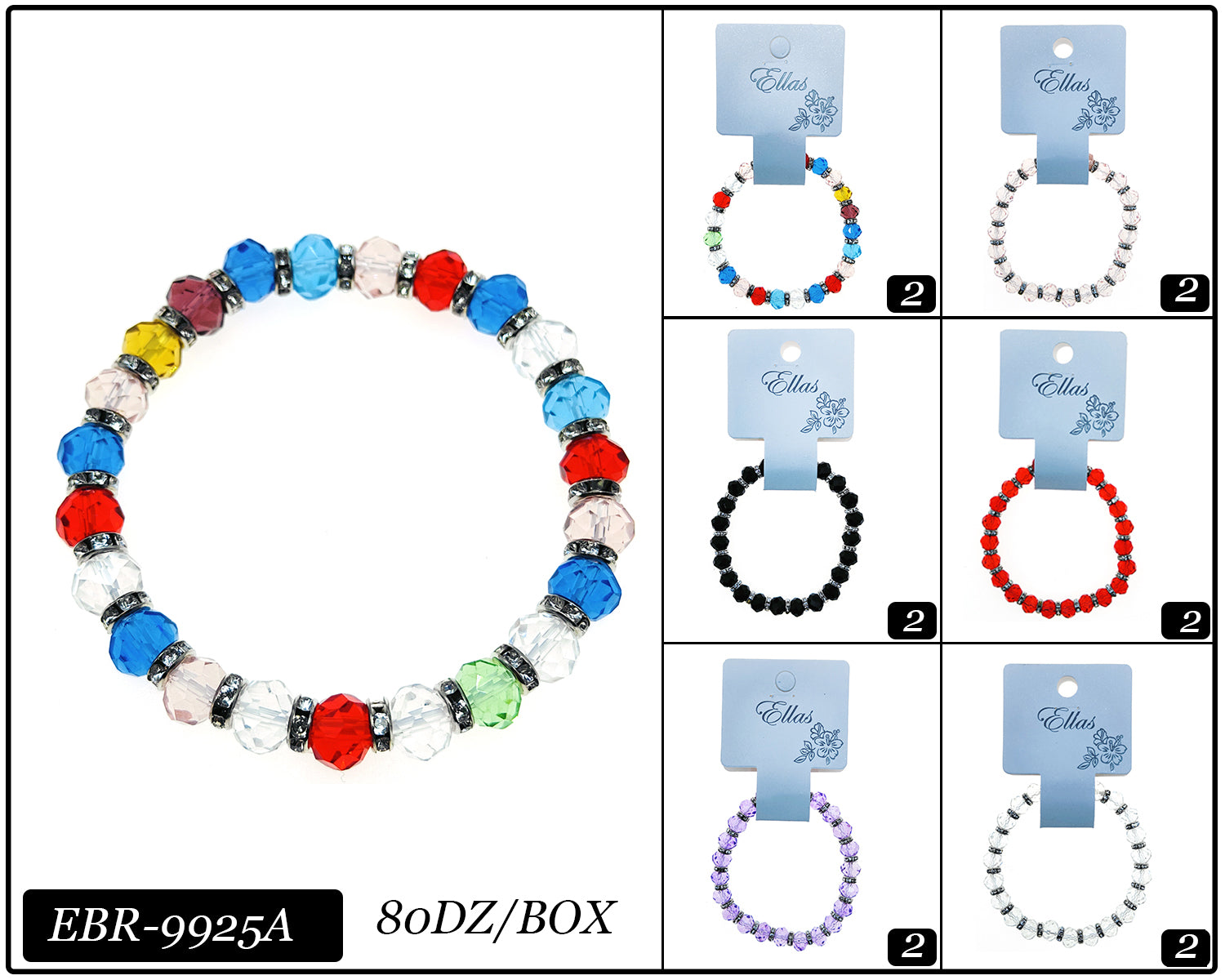 Design Bracelets by the Dozen #EBR9925A (12PC)