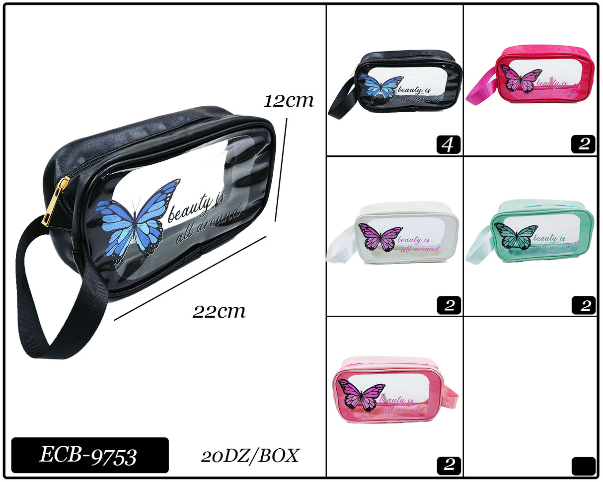 Fashion Butterfly Small Cosmetic Bag #ECB9753 - Multiple Colors (PC)