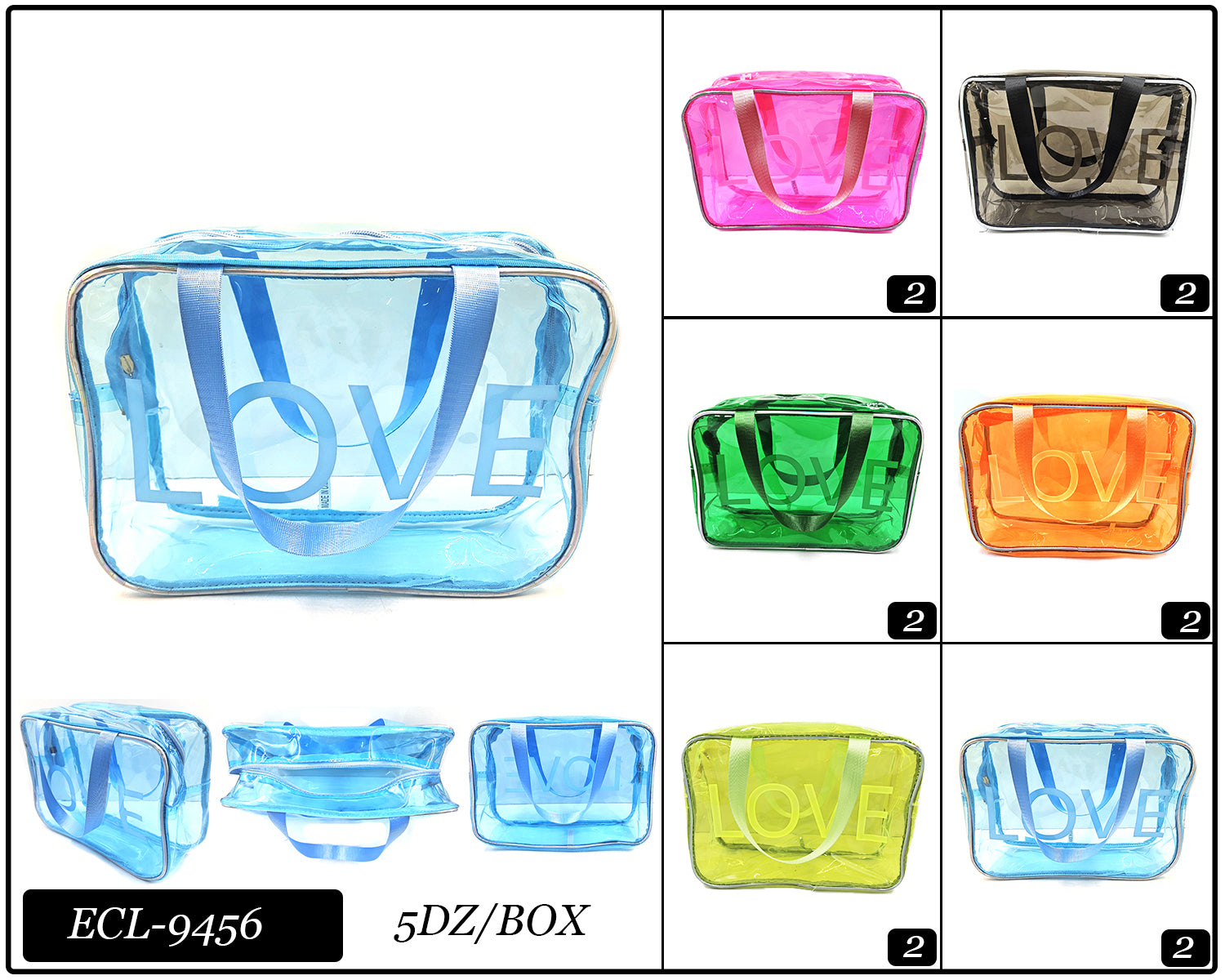 Fashion Clear Bags #ECL9456 - Multiple Colors (PC)