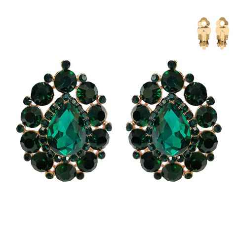 Fashion Statement Teardrop Clip-On Earrings #ECQ131 - Multiple Colors (PC)