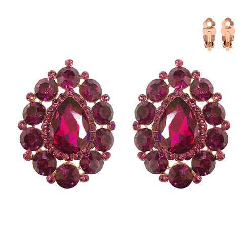 Fashion Statement Teardrop Clip-On Earrings #ECQ131 - Multiple Colors (PC)