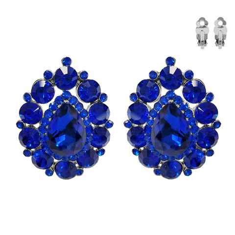 Fashion Statement Teardrop Clip-On Earrings #ECQ131 - Multiple Colors (PC)