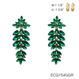 Fashion Leaf Drop Clip-On Earrings #ECQ154 - Multiple Colors (PC)
