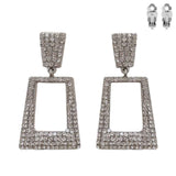 Fashion Square Drop Clip-On Earrings #ECQ166 - Multiple Colors (PC)