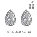 Fashion Stone Clip-On Earrings #ECZC1480 - Multiple Colors (PC)