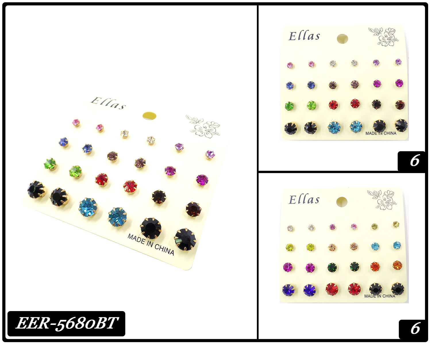 Stud Earrings by the Dozen #EER5680BT (12PC)