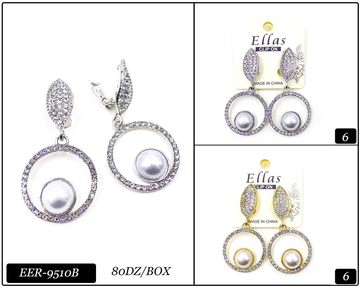 Clip-On Earrings by the Dozen #EER9510B (12PC)