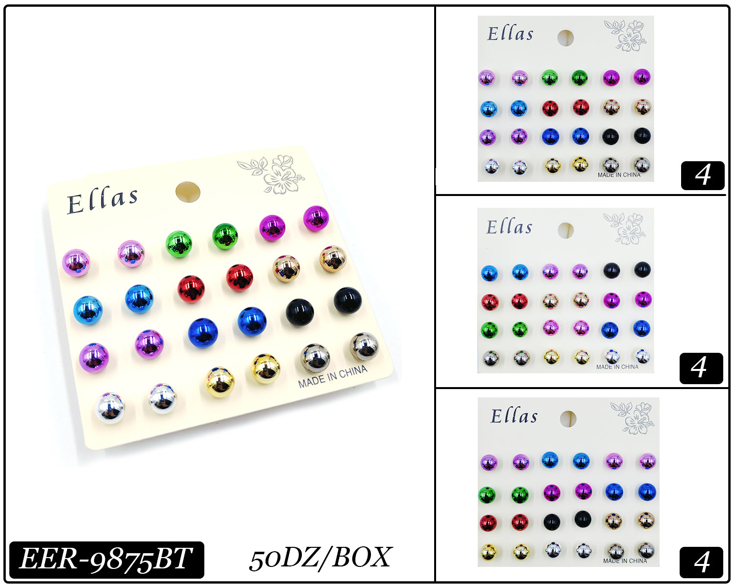 Stud Earrings by the Dozen #EER9875BT (12PC)