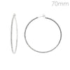 Fashion Rhinestone Hoop Earrings #EH2348S - Silver (PC)