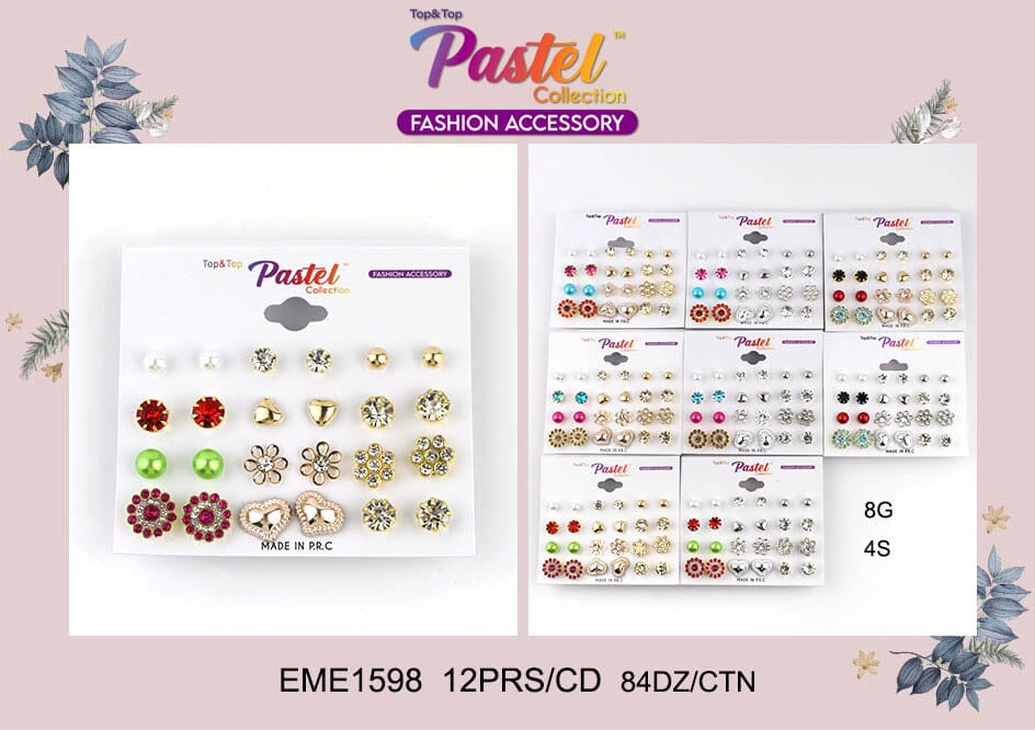 Mix Earrings by the Dozen #EME1598 (12PC)