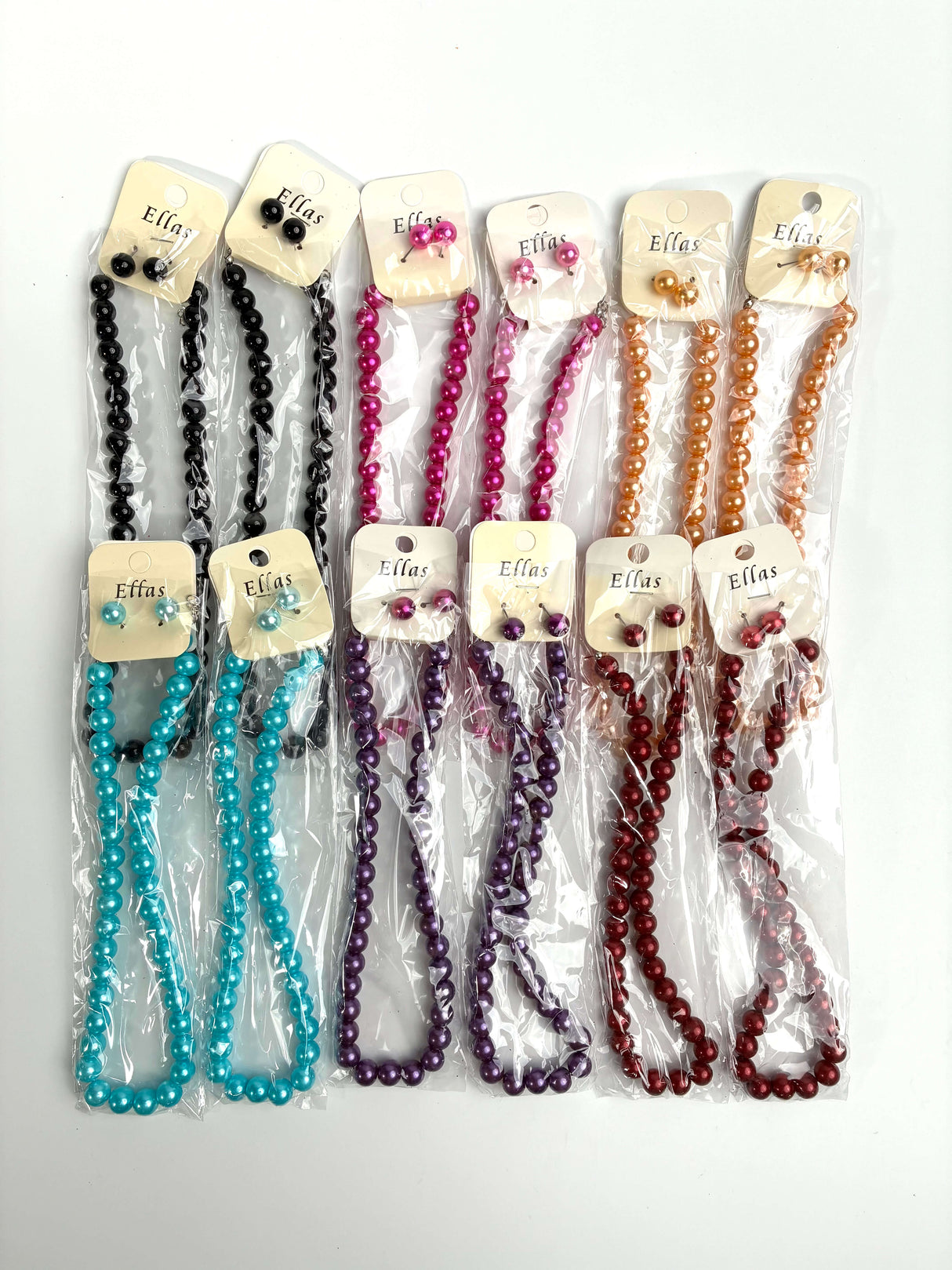 Fashion Pearl Necklace Set Assort #ENK1182BT (12PC)